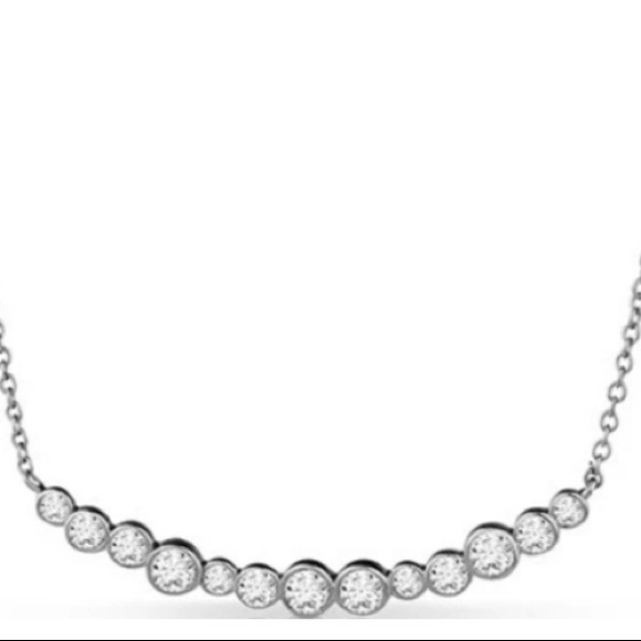 KENNETH JAY LANE CZ BEZEL SET BAR NECKLACE AND STUD SET - Picture 5 of 14